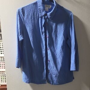 Coldwater Creek Sky Blue Blouse